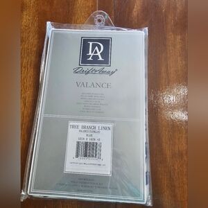 Tree Branch Linen Valance Curtain